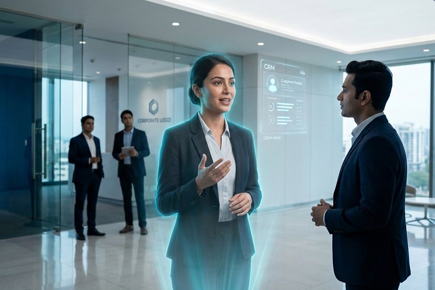 AI Avatar hologram technology for business automation